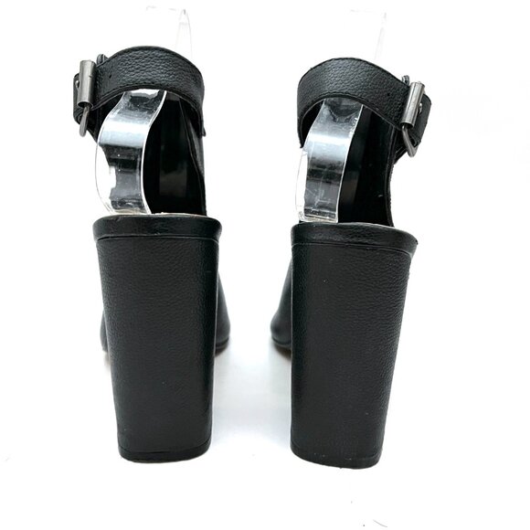 Steve Madden Slinng Talento Leather Open Toe Chunky Heel - Picture 7 of 13